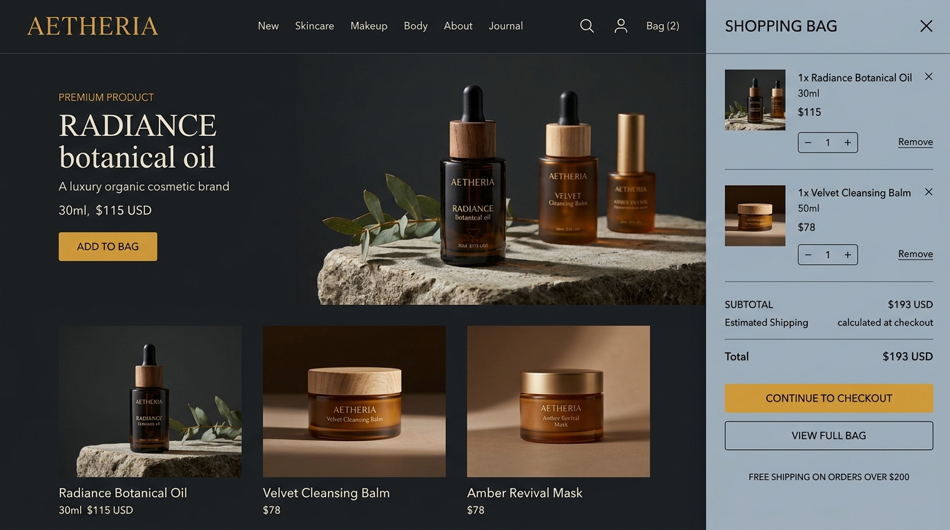 Aetheria Luxury Artisanal E-Commerce Storefront
